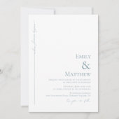 Blauw Waar De Eeuwigheid Begint Trouwkaart Kaart (Voorkant)