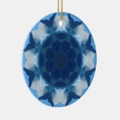 Blauw "walvis"-patroon! keramisch ornament (Rechts)