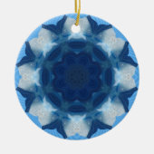 Blauw "walvis"-patroon! keramisch ornament (Voorkant)