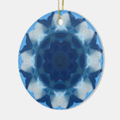 Blauw "walvis"-patroon! keramisch ornament (Links)