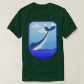 Blauw walvisontwerp t-shirt (Design voorkant)