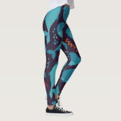 Blauw walvispatroon leggings (Rechts)