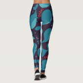 Blauw walvispatroon leggings (Achterkant)