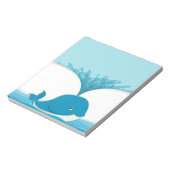 Blauw walvisspatwater notitieblok (Linkerzijde)
