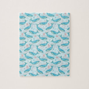 Blauw walvisvaarder Nautical Ocean Beach Zee Blauw Legpuzzel
