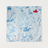 Blauw Wandkleed (Voorkant (horizontaal))