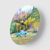  blauw wandklok voor vrachtwagens (Hoek)