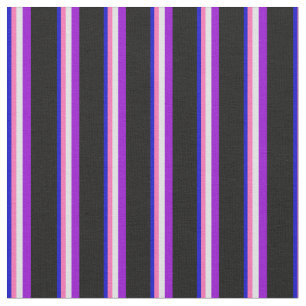 Blauw, warm roze, lavender, donker Violet en zwart Stof