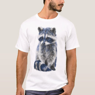 Blauw Wasbeer Mannen uit het Middernachtelijke Bos T-shirt