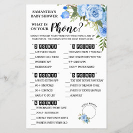 Blauw Wat is op telefoon Tweetalige Shower Spel Ka Flyer