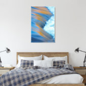Blauw water abstract, Canada Canvas Afdruk (Insitu (Slaapkamer))