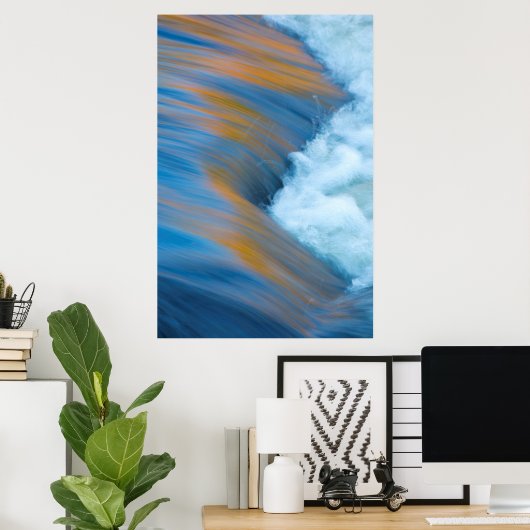 Blauw water abstract, Canada Poster (Thuiskantoor)