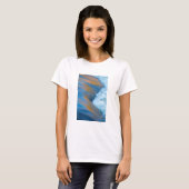Blauw water abstract, Canada T-shirt (Voorkant volledig)