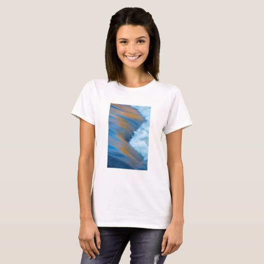 Blauw water abstract, Canada T-shirt (Voorkant volledig)