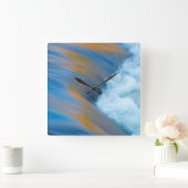 Blauw water abstract, Canada Vierkante Klok (Huis)