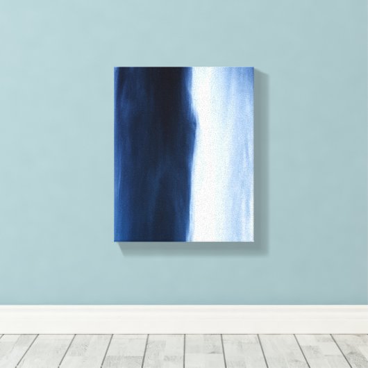 Blauw water Abstract Canvas Afdruk (Insitu (Houten vloer))
