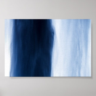 Blauw water Abstract Poster