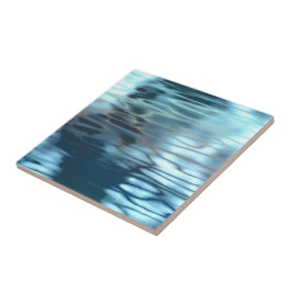 Blauw water Abstract Tegeltje