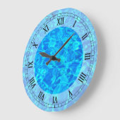 blauw water achtergrond wandklok (Hoek)