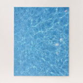 Blauw water Aqua Sjabloon zwembad Trendy Legpuzzel (Verticaal)