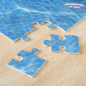 Blauw water Aqua Sjabloon zwembad Trendy Legpuzzel (Zijkant)