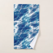 Blauw water bad handdoek (Handdoek)