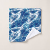 Blauw water bad handdoek (Wasdoekje)