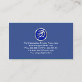 Blauw Water Bokeh Ichthus Vis Pastor Visitekaartje (Achterkant)