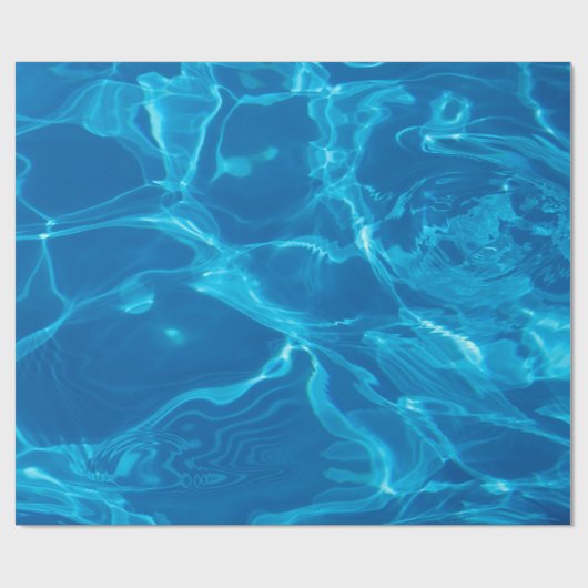 Blauw water cadeaupapier (Vlak)