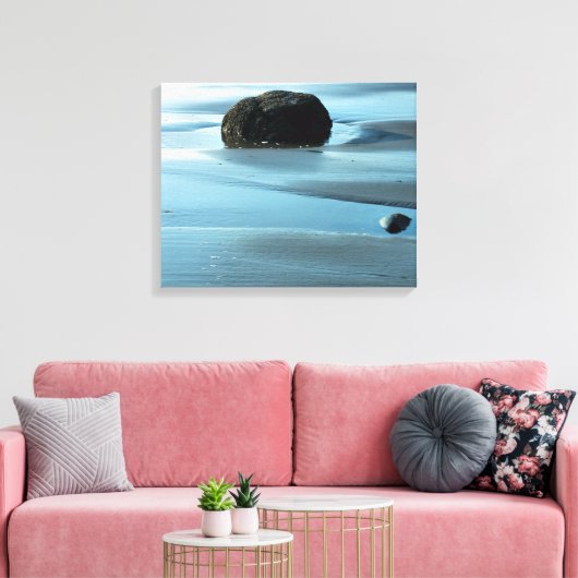 BLAUW WATER CANVAS AFDRUK (Insitu (Woonkamer))