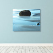 BLAUW WATER CANVAS AFDRUK (Insitu (Houten vloer))