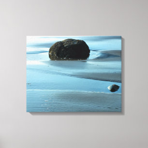 BLAUW WATER CANVAS AFDRUK