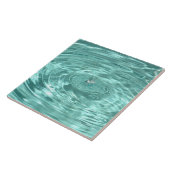 Blauw water druppels rimpels Tegel Tegeltje (Zijkant)