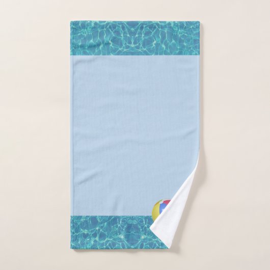 Blauw water- en badhanddoek met zwembad bad handdoek (Handdoek)