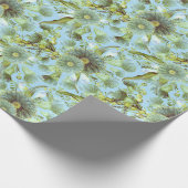  blauw water en Eucalyptus Cadeaupapier (Hoek)