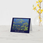 Blauw Water en Lelie pads Note Cards Kaart (Gele Bloem)