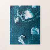 Blauw Water en Witte Ijs Legpuzzel (Verticaal)