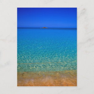 Blauw water, Exuma-eilanden, Bahama's. Briefkaart
