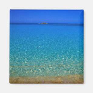 Blauw water, Exuma-eilanden, Bahama's. Magneet