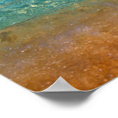 Blauw water, Exuma-eilanden, Bahama's. Poster (Hoek)