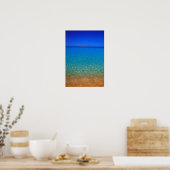 Blauw water, Exuma-eilanden, Bahama's. Poster (Keuken)