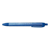 Blauw Water Foto Girly Handtekening Naam Blauwe Inkt Pen (Bodem)