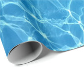 Blauw water getextureerd cadeaupapier (Rol Hoek)