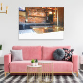 Blauw Water Grill Canvas Afdruk (Insitu (Woonkamer))