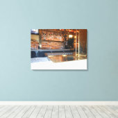 Blauw Water Grill Canvas Afdruk (Insitu (Houten vloer))