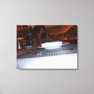 Blauw Water Grill Canvas Afdruk