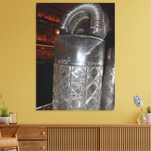 Blauw Water Grill Canvas Afdruk (Insitu (Woonkamer))