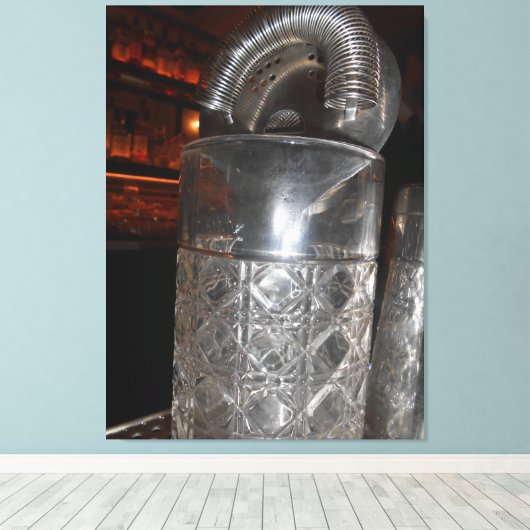 Blauw Water Grill Canvas Afdruk (Insitu (Houten vloer))