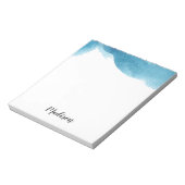 Blauw Water Kleur Ombre Persoonlijk Notitieblok (Linkerzijde)