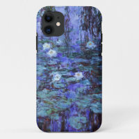 Blauw Water Lelies schilderij van Claude Monet